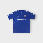 Blue Adidas Chelsea FC football jersey with Samsung sponsor print and embroidered crest