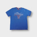 Nike T-Shirt in blue featuring orange printed Calle Ontario typography on chest