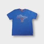 Nike T-Shirt in blue featuring orange printed Calle Ontario typography on chest