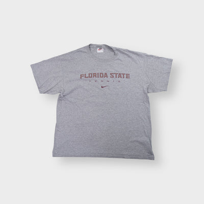 Nike grey T-Shirt with printed Florida State Tennis lettering and swoosh