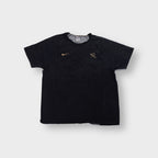 Nike T-Shirt in black featuring a gold embroidered swoosh and 10R logo on the chest
