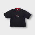 Nike black T-Shirt with red contrast collar and embroidered center swoosh logo