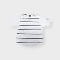 Nike jersey shirt in white and navy featuring horizontal stripes and chest Swoosh logo