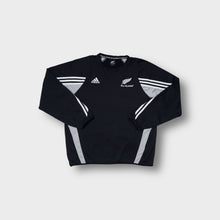Lade das Bild in den Galerie-Viewer, Adidas All Blacks black sweater featuring embroidered silver fern chest logo
