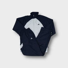 Load image into Gallery viewer, Adidas navy tracksuit jacket and pants set with white contrast chest panels