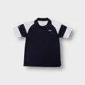 Lacoste Sport navy and white polo shirt with embroidered chest crocodile logo