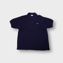 Load image into Gallery viewer, Lacoste short-sleeve polo shirt in navy featuring an embroidered crocodile logo.