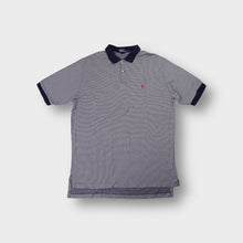 Load image into Gallery viewer, Ralph Lauren polo shirt in navy and white houndstooth with red embroidered logo