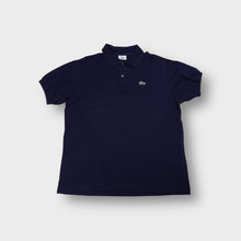 Load image into Gallery viewer, Lacoste navy polo shirt with an embroidered crocodile logo on the chest