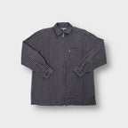 S. Oliver full-zip jacket in black and white check with a chest pocket and collar