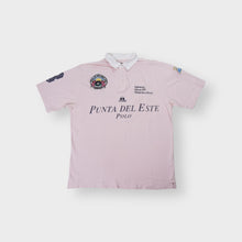 Load image into Gallery viewer, La Martina polo shirt in pink with Punta Del Este Polo chest embroidery.