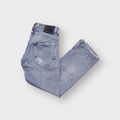 G-Star denim jeans in light blue with a black GS logo patch on the back waistband