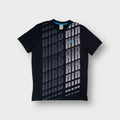 Black Nike T-Shirt with geometric graphic print and small embroidered chest logo