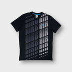 Black Nike T-Shirt with geometric graphic print and small embroidered chest logo