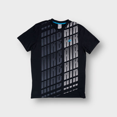 Black Nike T-Shirt with geometric graphic print and small embroidered chest logo
