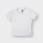 Nike tennis polo shirt in white featuring a half-zip neckline and collar