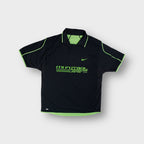 Nike reversible football shirt in black and bright green with Mi Futbol logo print