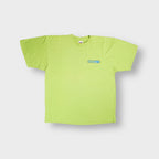 Bright green Nike T-Shirt displaying a blue Nike Air chest graphic.