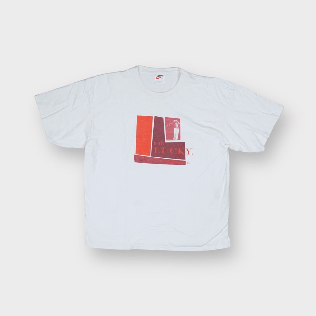 Nike T-Shirt in white with red I Am Tiger Woods graphic print on the chest