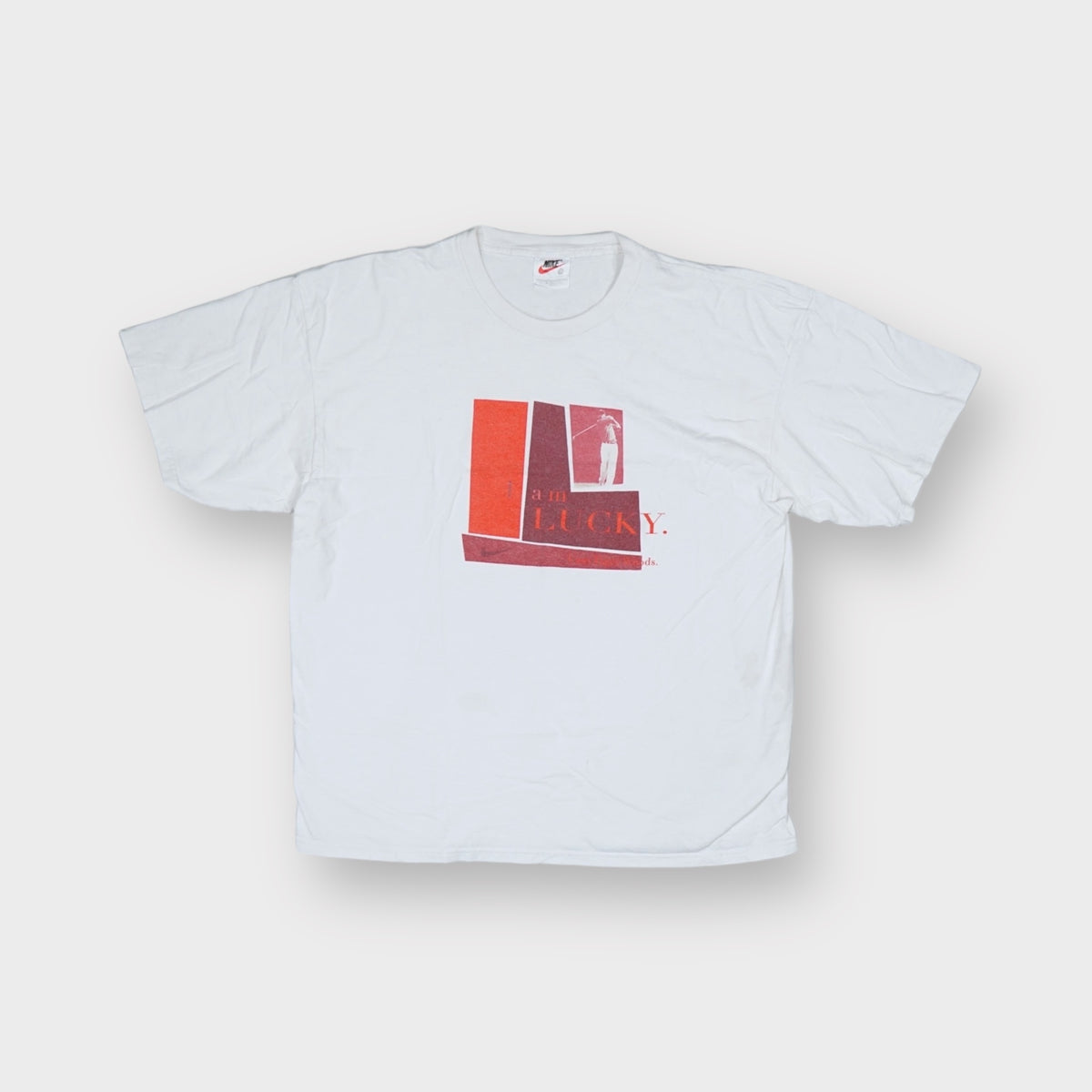 Nike T-Shirt in white with red I Am Tiger Woods graphic print on the chest