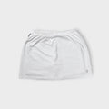 Nike white tennis skirt with elastic waistband and embroidered court logo at hem