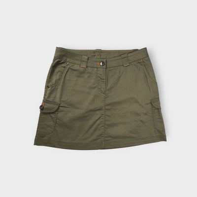 Nike Golf skirt in khaki with cargo side pockets and orange embroidery