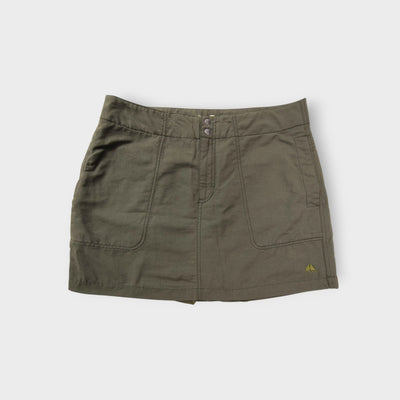 Nike ACG khaki outdoor skirt with small embroidered triangle logo on the hem