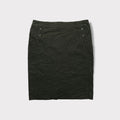 C.P. Company dark grey skirt featuring buttoned pocket details and lace-up back slit