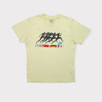 Nike T-Shirt in beige featuring a graphic of ancient runners above national flags