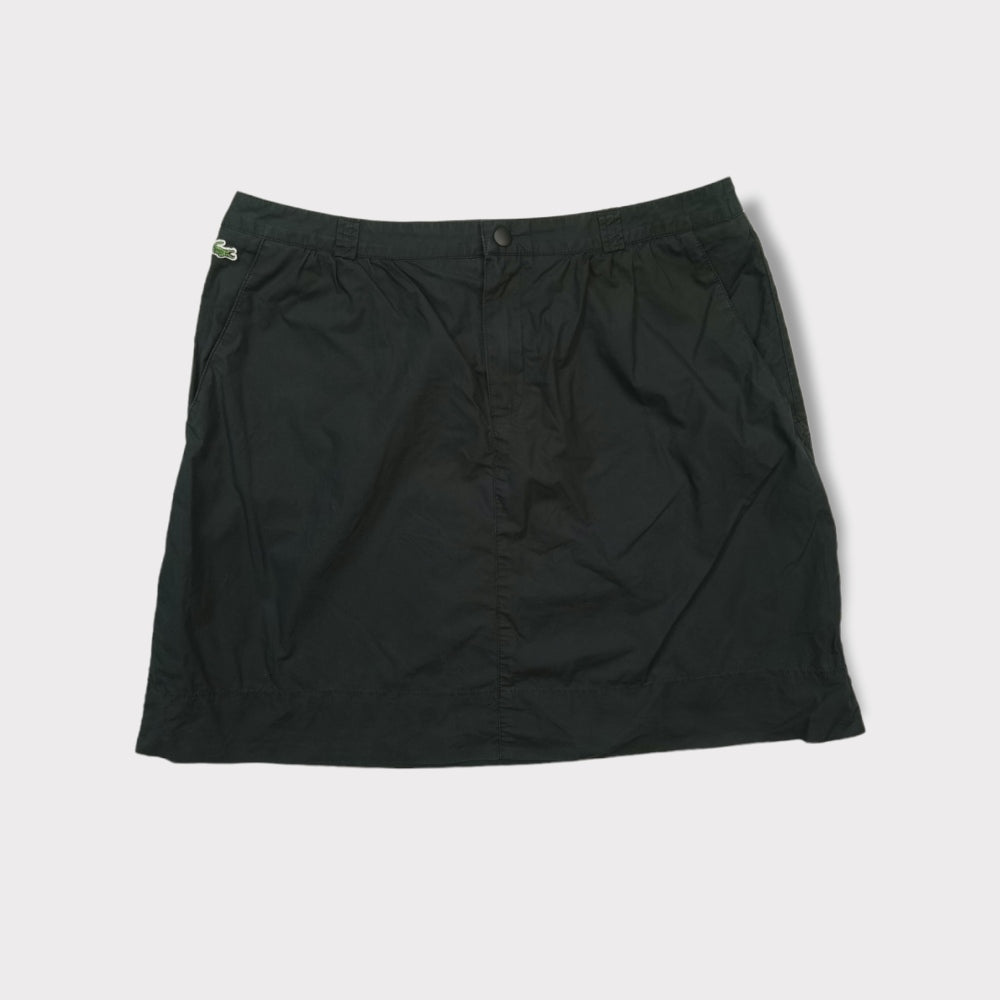 Lacoste skirt in black with embroidered crocodile logo near the waistband