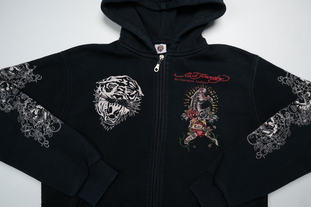 Vintage Ed Hardy Sweatjacket | S