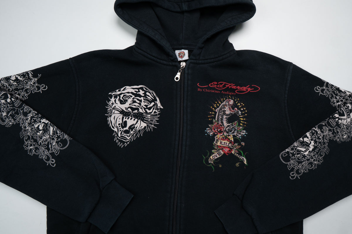Vintage Ed Hardy Sweatjacket | S