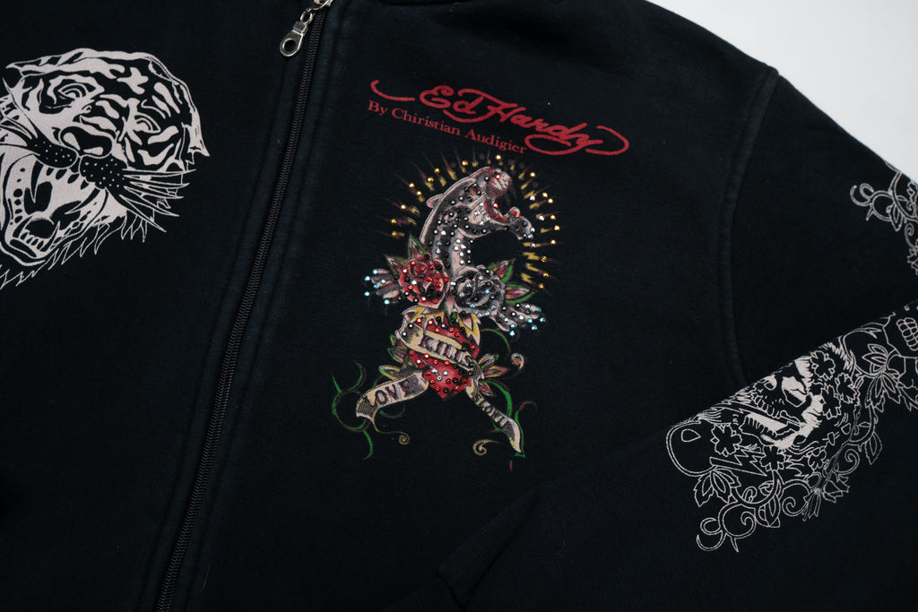 Vintage Ed Hardy Sweatjacket | S