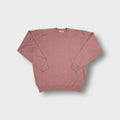 Lacoste knit sweater in orange featuring a ribbed crew-neck collar