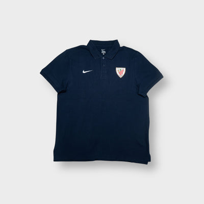 Nike polo shirt in navy blue with an embroidered Athletic Club Bilbao chest crest