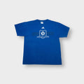 Adidas FC Chelsea T-Shirt in blue featuring centered club crest graphics on chest
