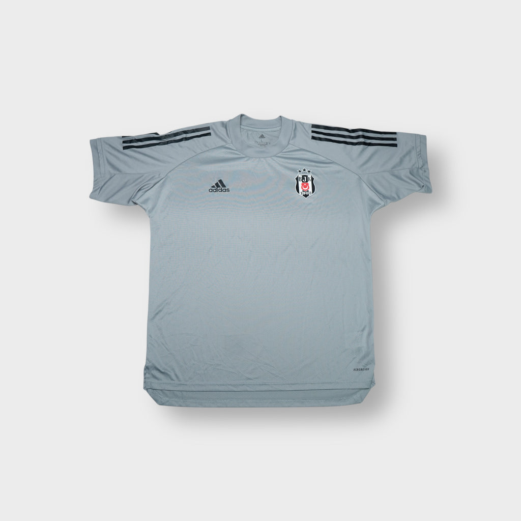 Grey Adidas Besiktas shirt featuring the club crest printed on the chest