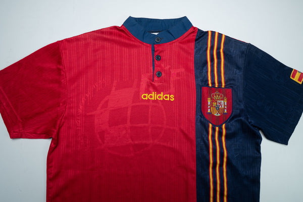 Vintage Adidas Spanien 1996 Trikot | L