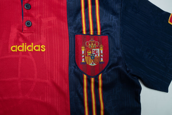 Vintage Adidas Spanien 1996 Trikot | L
