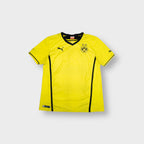 Puma Borussia Dortmund football shirt in yellow with black trim and embroidered crest