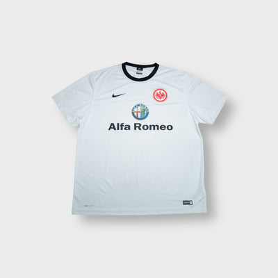 Nike Eintracht Frankfurt football jersey in white with printed Alfa Romeo sponsor logo