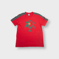 Adidas red Portugal T-Shirt with green stripes and Euro 2008 graphic print