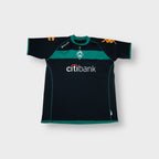 Kappa SV Werder Bremen black football jersey featuring green chest panel and Citibank print