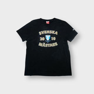 Black Puma T-Shirt featuring Malmö FF 2010 Svenska Mästare championship print