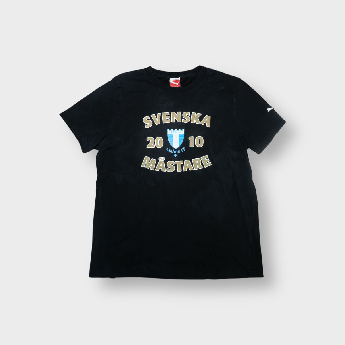 Black Puma T-Shirt featuring Malmö FF 2010 Svenska Mästare championship print