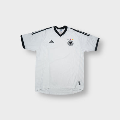 Adidas Germany football jersey in white featuring embroidered chest crest and stars