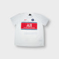 Nike Paris Saint-Germain white T-Shirt with chest crest and red sponsor graphic