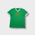 Copa Germany football T-Shirt in green with a central national crest patch and white V-neck trim.