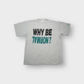Grey Puma T-Shirt with a black and green inverted WHY BE NORMAL print on the chest