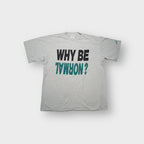 Grey Puma T-Shirt with a black and green inverted WHY BE NORMAL print on the chest